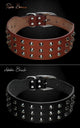Leather Adjustable Spikes Dog Collar