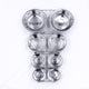 Stainless Steel Raised Dog Double Bowls