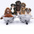 Stainless Steel Raised Dog Double Bowls