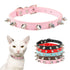 Leather Spiked Studded  Cat Collar