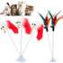 Sucker Spring Feather Cat Toys