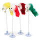 Sucker Spring Feather Cat Toys