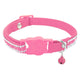Quick Release Rhinestone Leather Collar